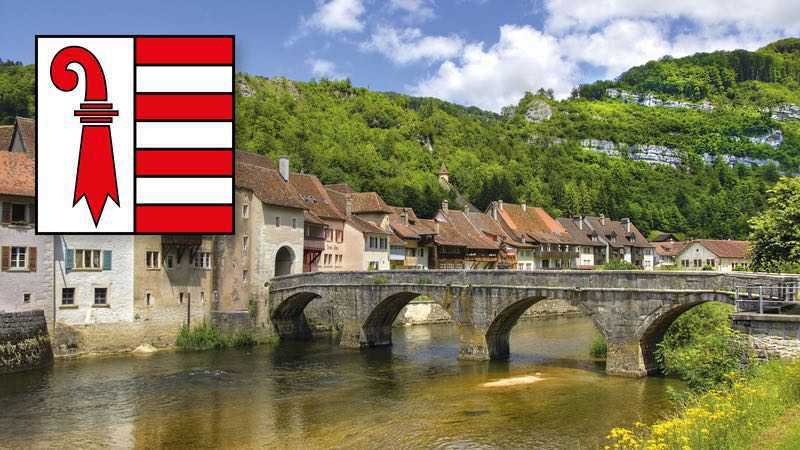 Jura Doubs Saint-Ursanne Brücke