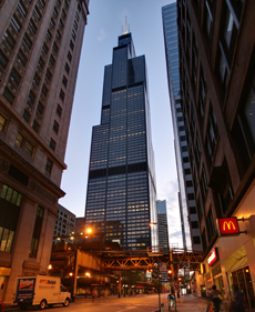 442 Meter ist der Willis Tower hoch.