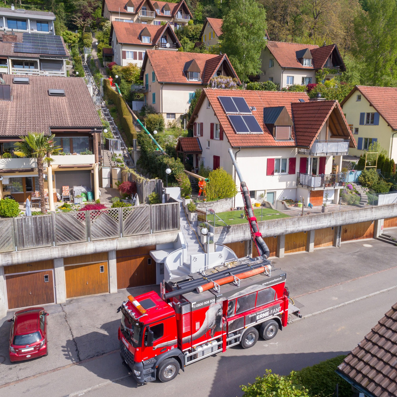 Saugbagger der Erne AG Bauunternehmung