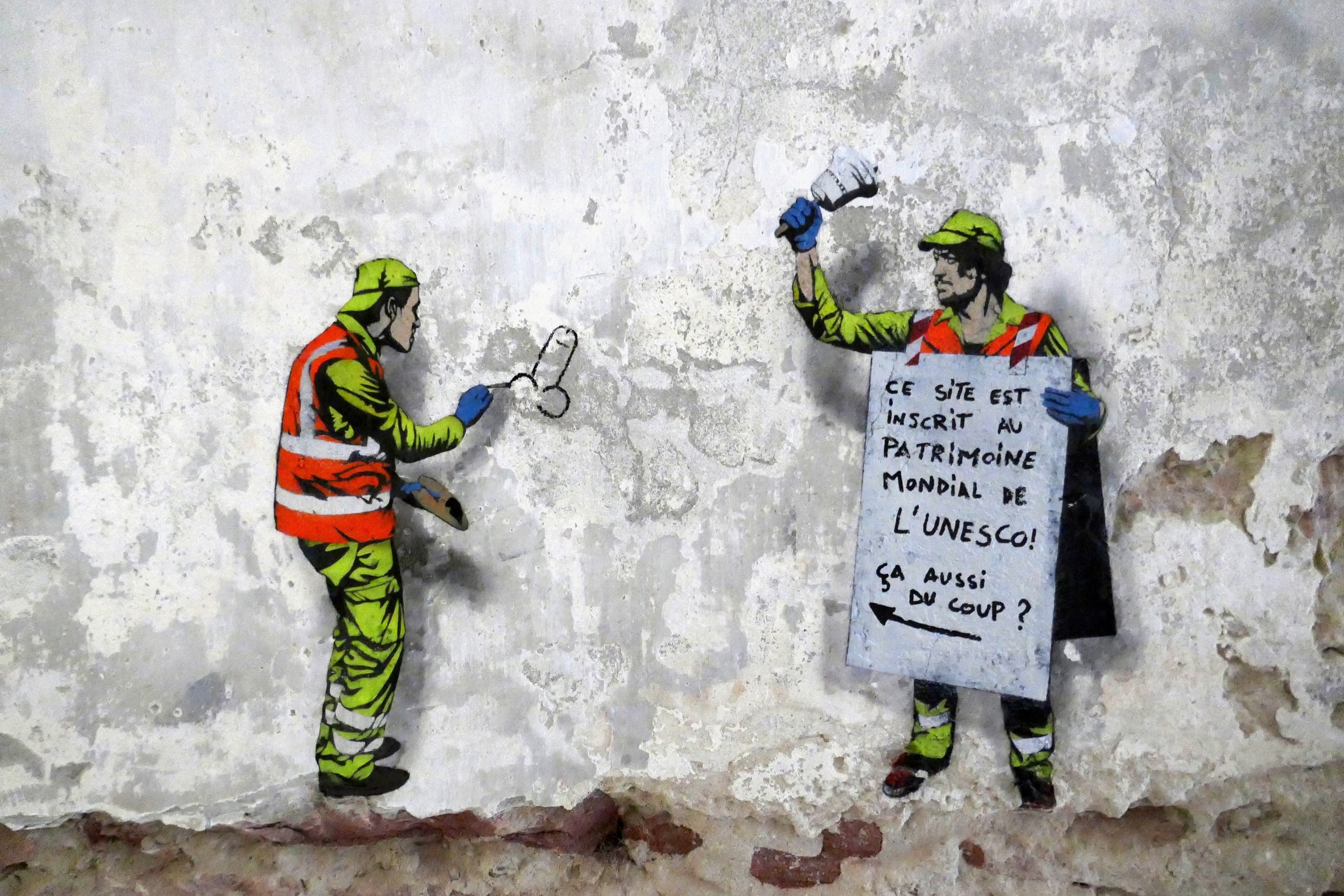 Graffiti des belgischen Künstlers «Jaune»
