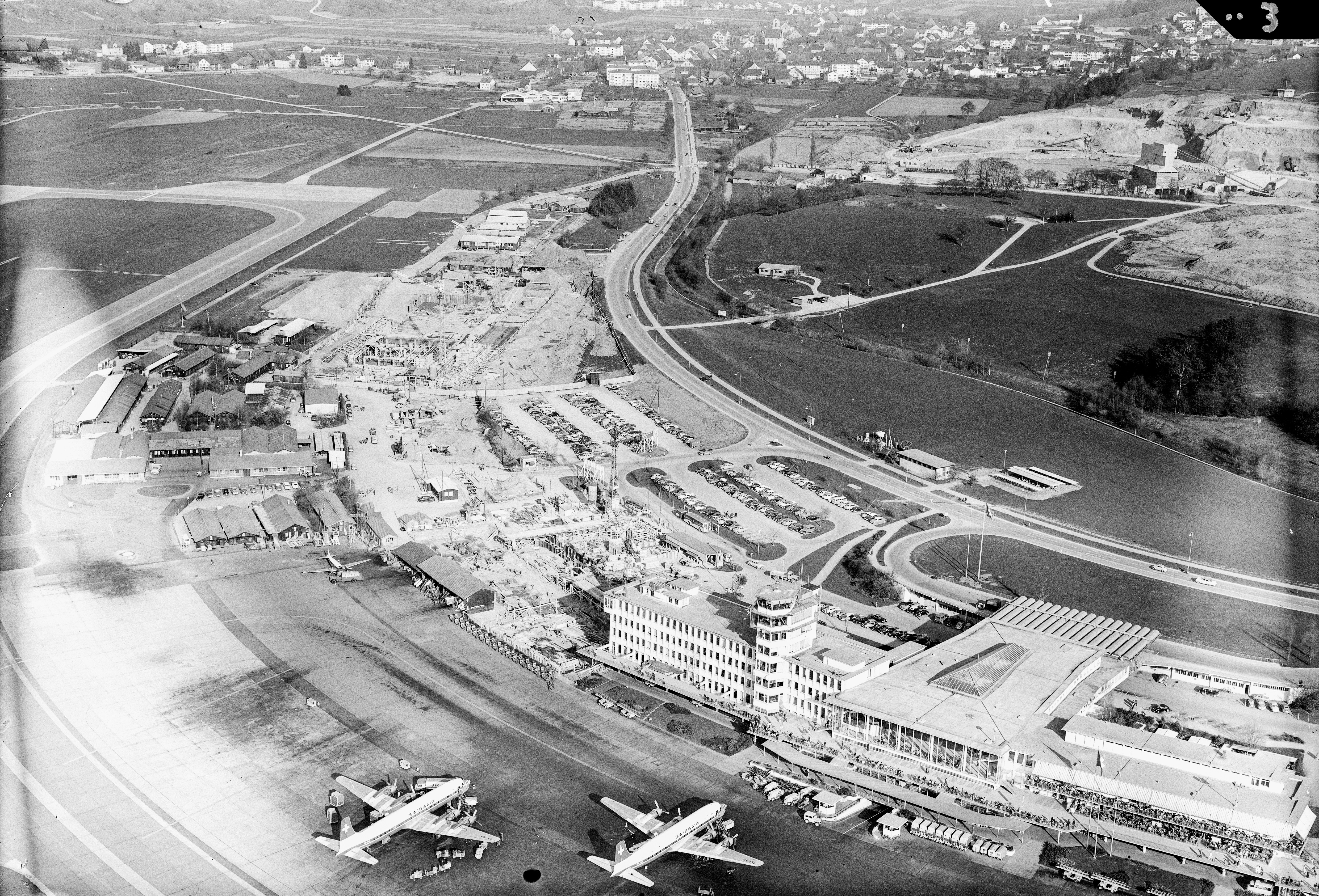 Flughafen Zürich im Jahr 1959