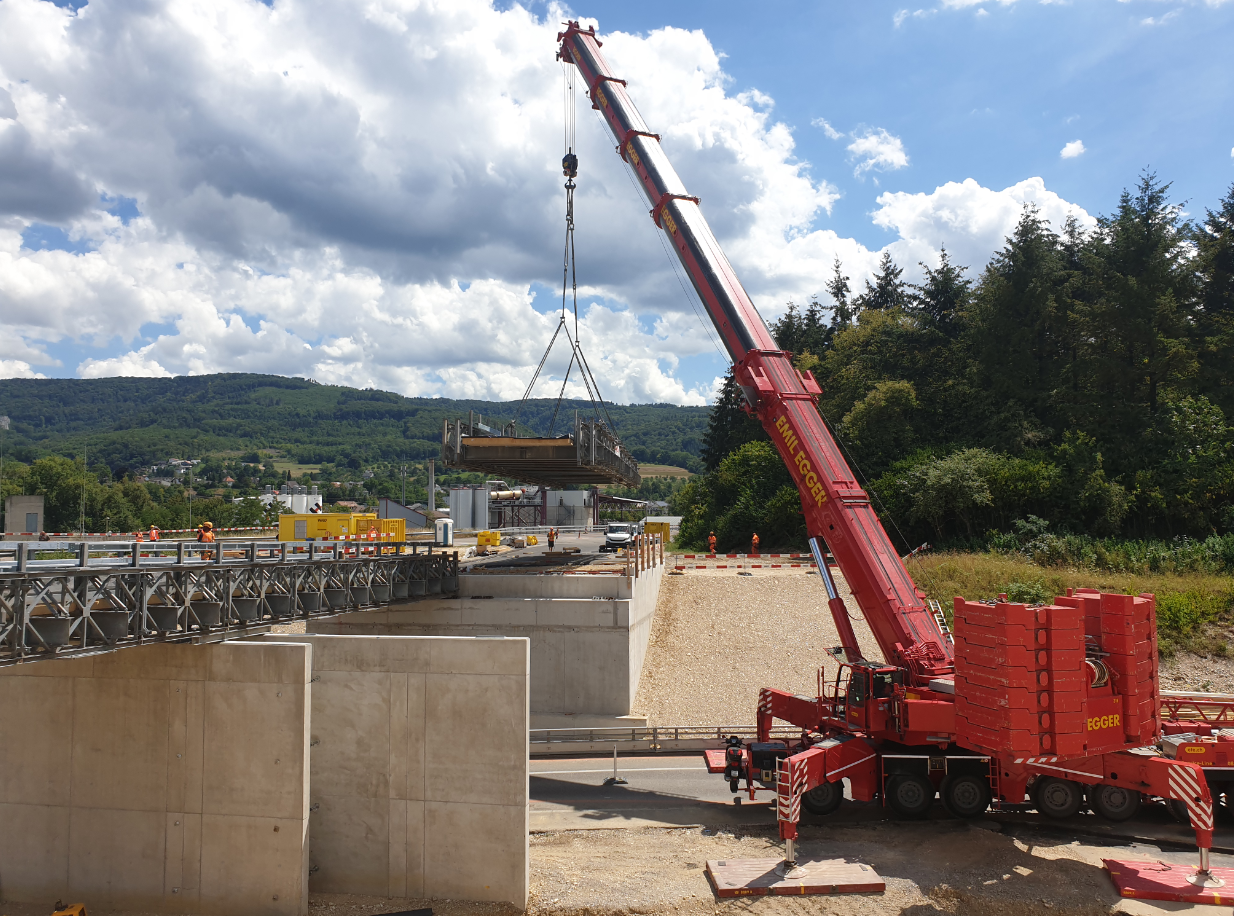 Autobahn A18 Baustelle des Vollanschlusses Aesch