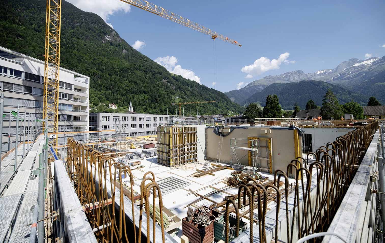 Baustelle Kantonsspital Uri in Altdorf