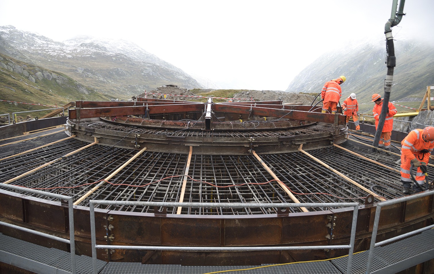 Baustelle zum Windpark auf dem Gotthardpass