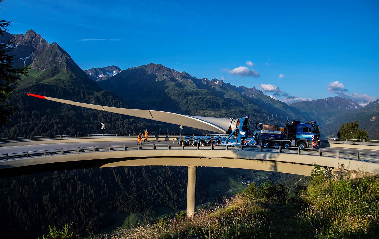 Baustelle zum Windpark auf dem Gotthardpass