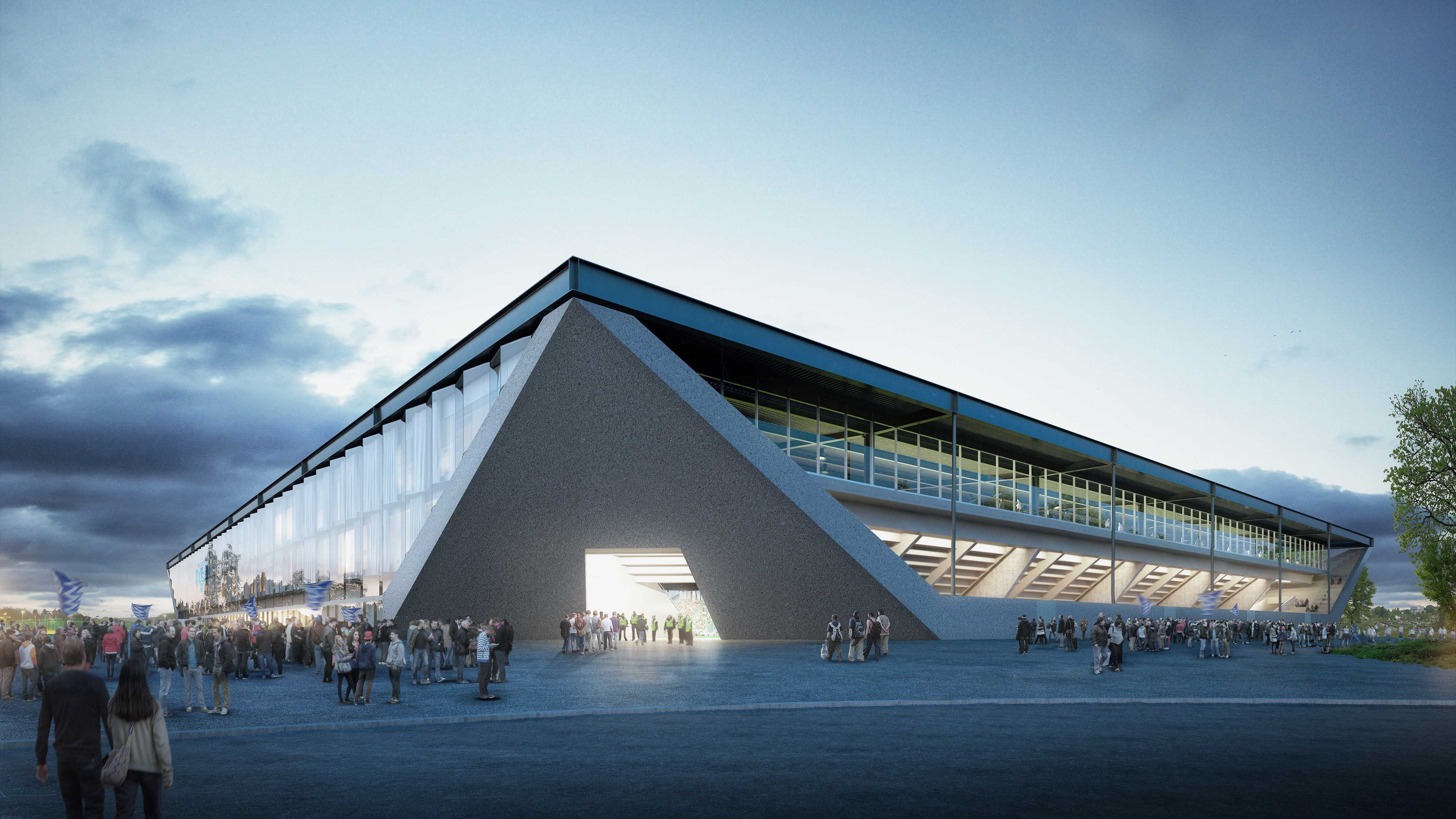 Visualisierung neues Fussball-Stadion in Lausanne