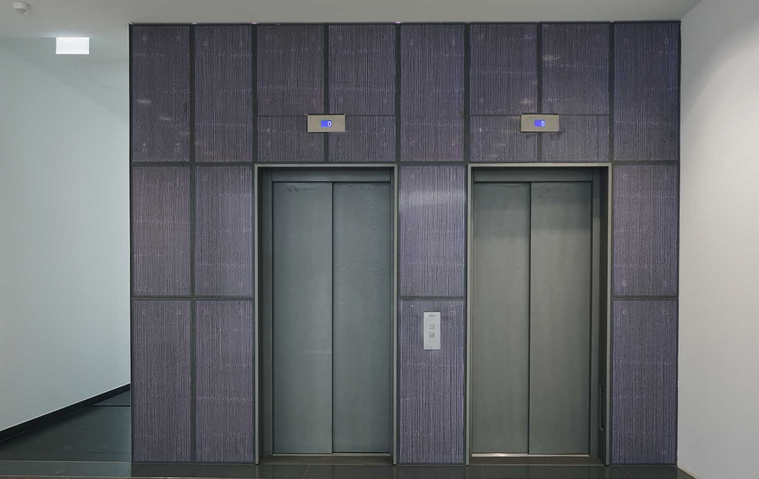 Liftbereich im Flixbus-Firmensitz in München