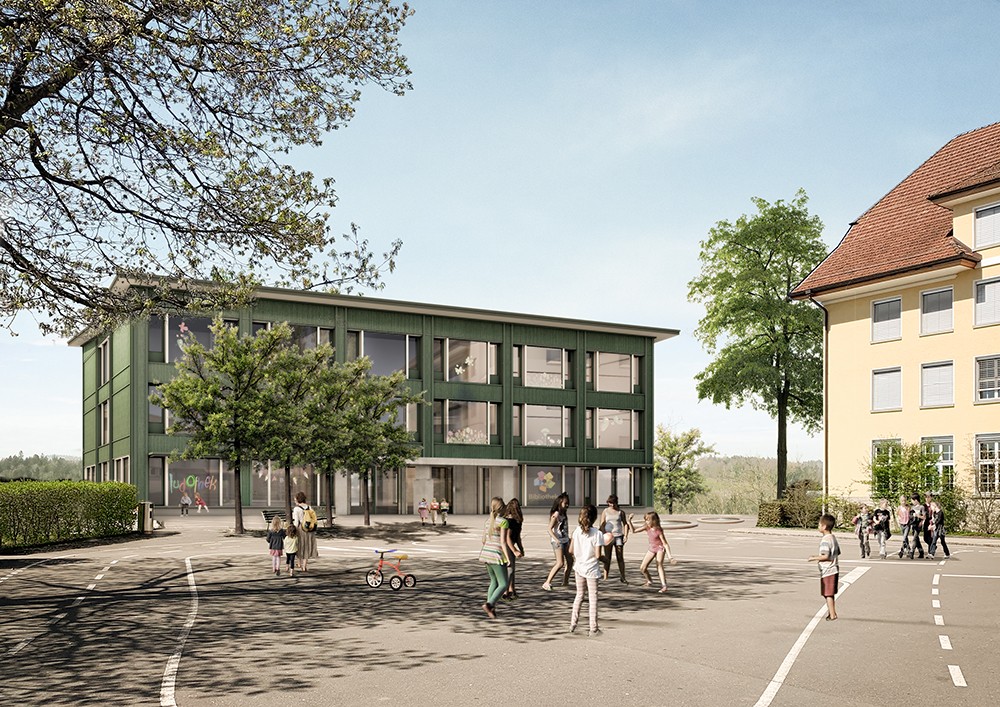 Visualisierung Schulhaus Littau Dorf