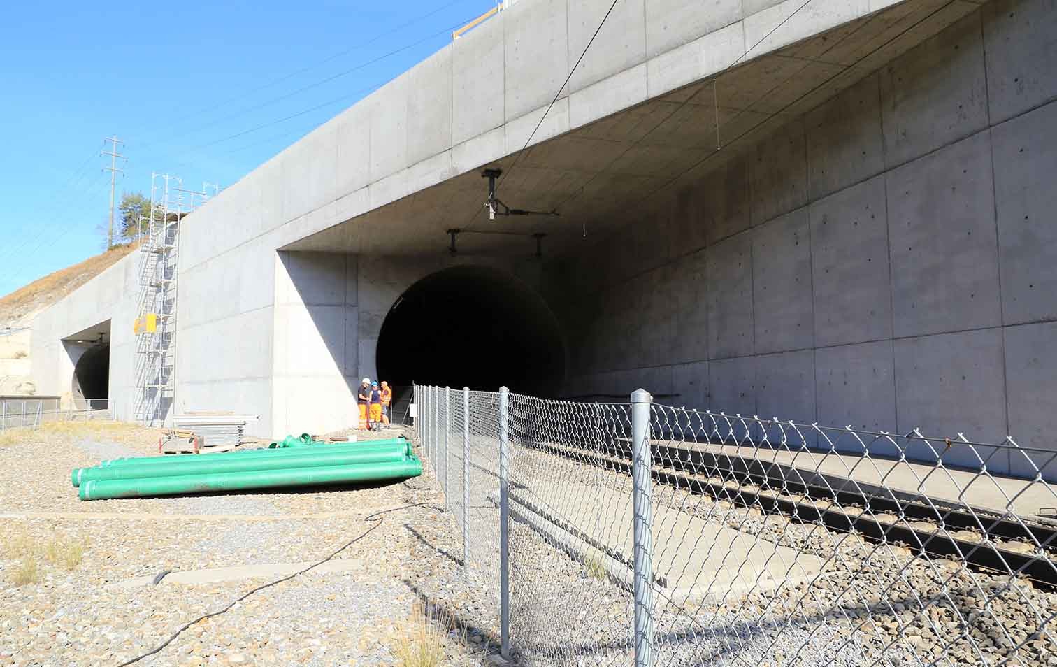 Installationsplatz bei Portal Raron des Lötschberg-Basistunnels