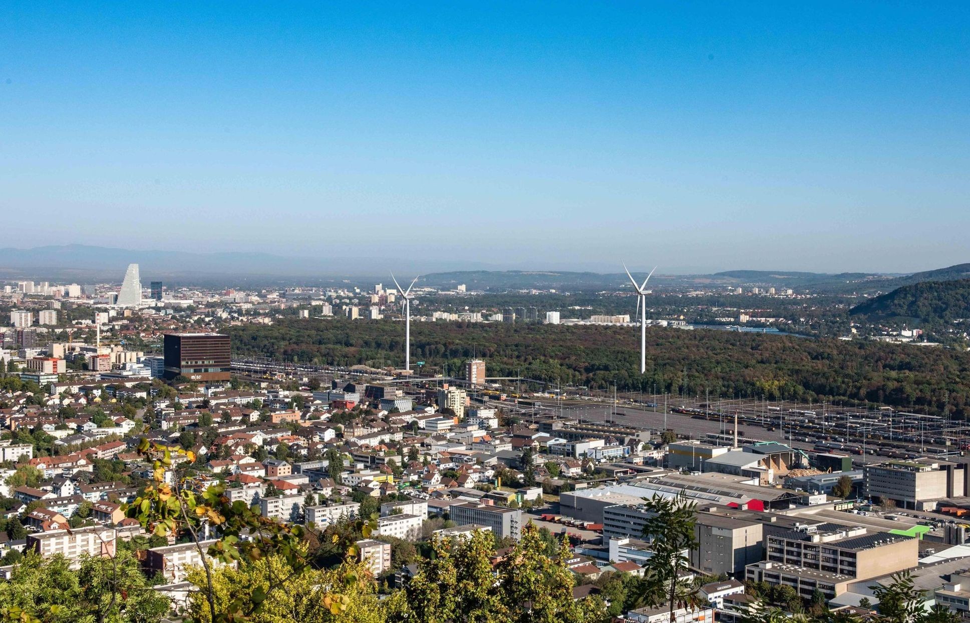 Visualisierung Windturbinen in Muttenz