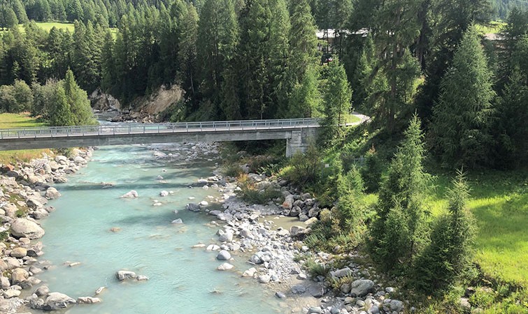 Inn bei S-chanf im Oberengadin