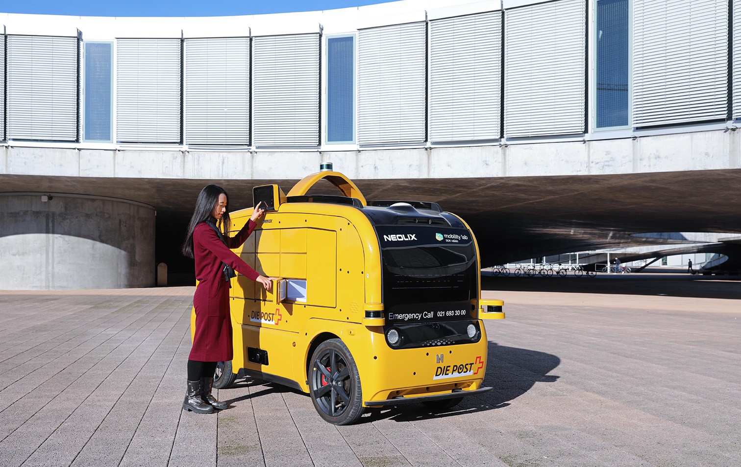 Selbstfahrender Lieferwagen auf dem EPFL-Campus