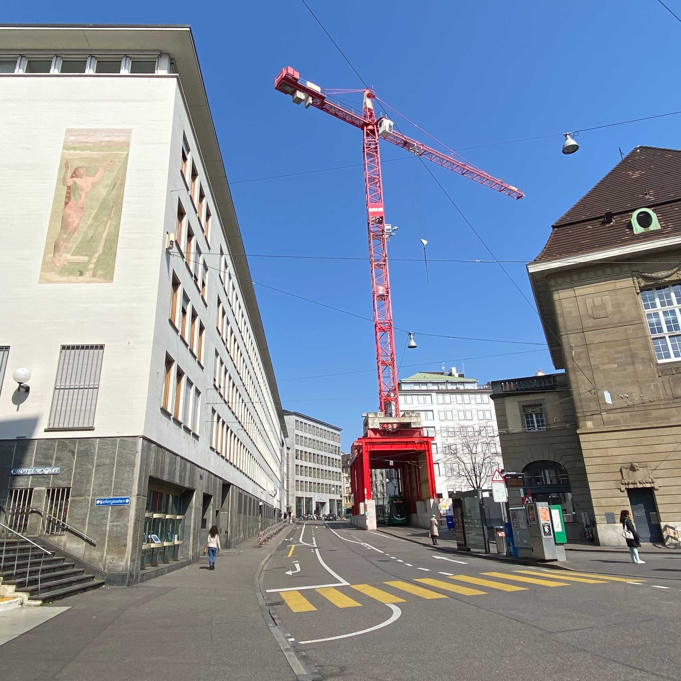 Baustelle Neubau AUE in Basel-Stadt