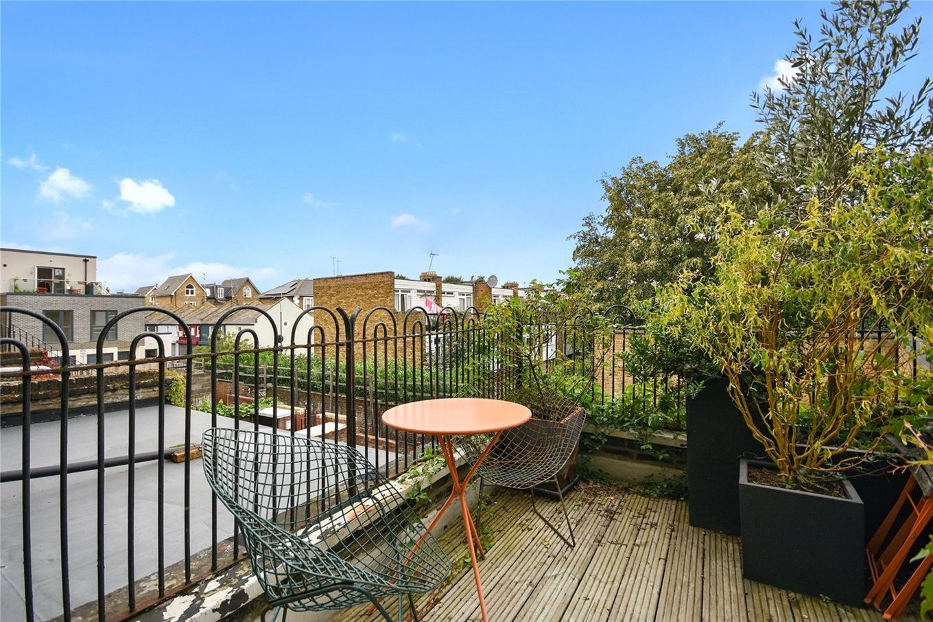 Dachterrasse im schmalsten Haus von London