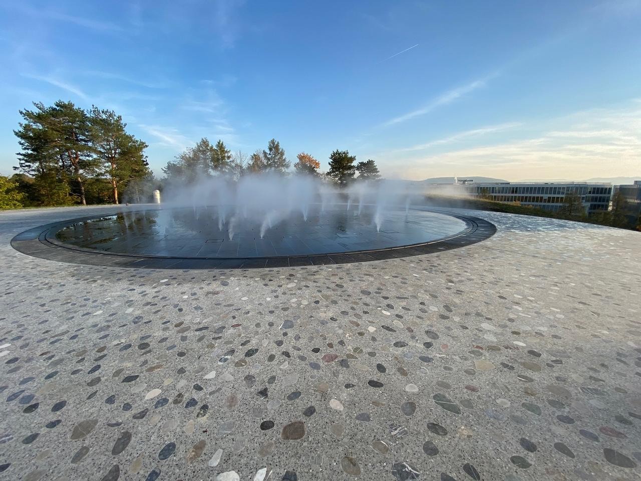 Wasser- und Nebelspiel bei Himmelsplattform auf dem Butzenbüel