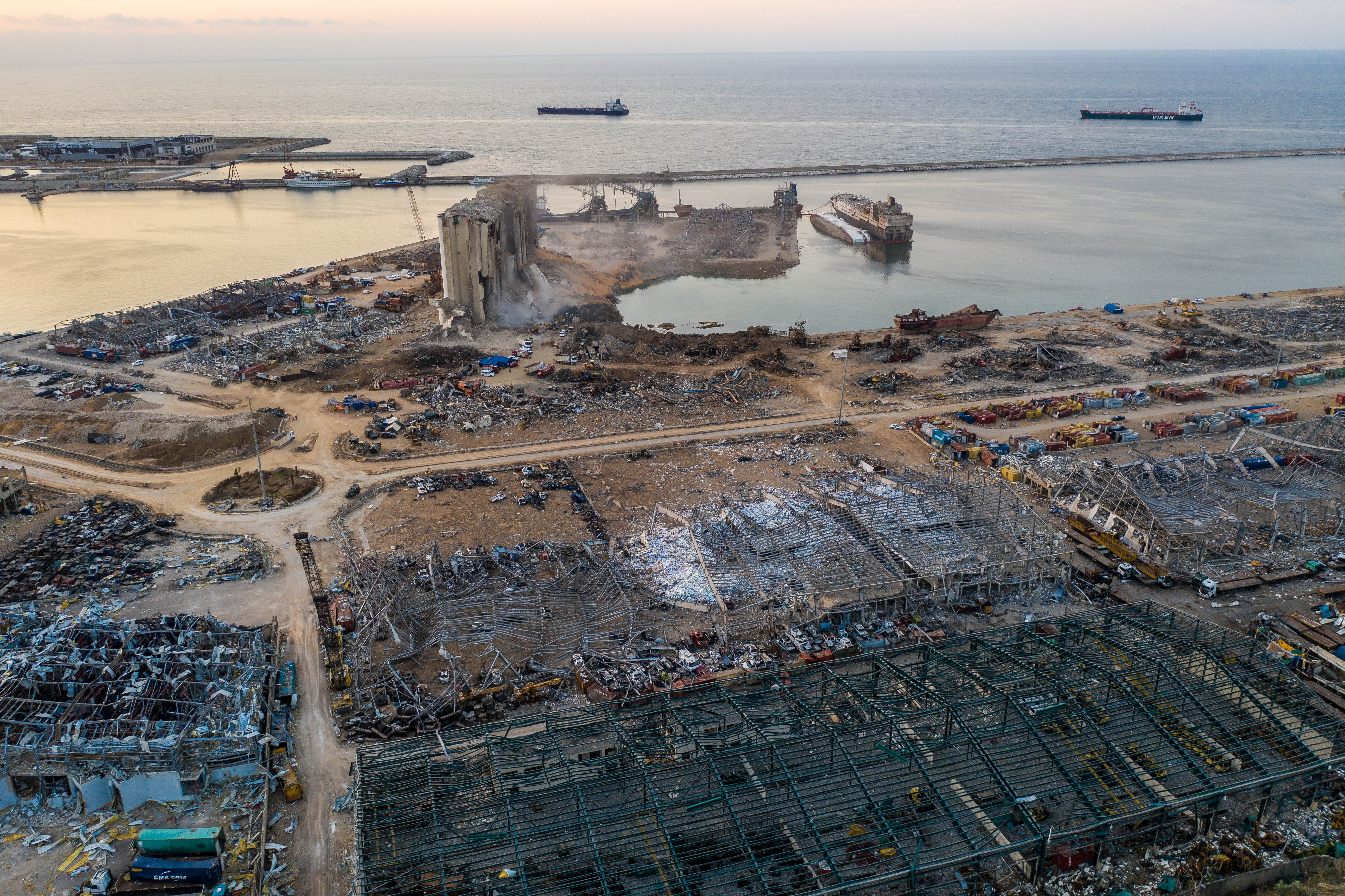 Hafen von Beirut nach der Explosion