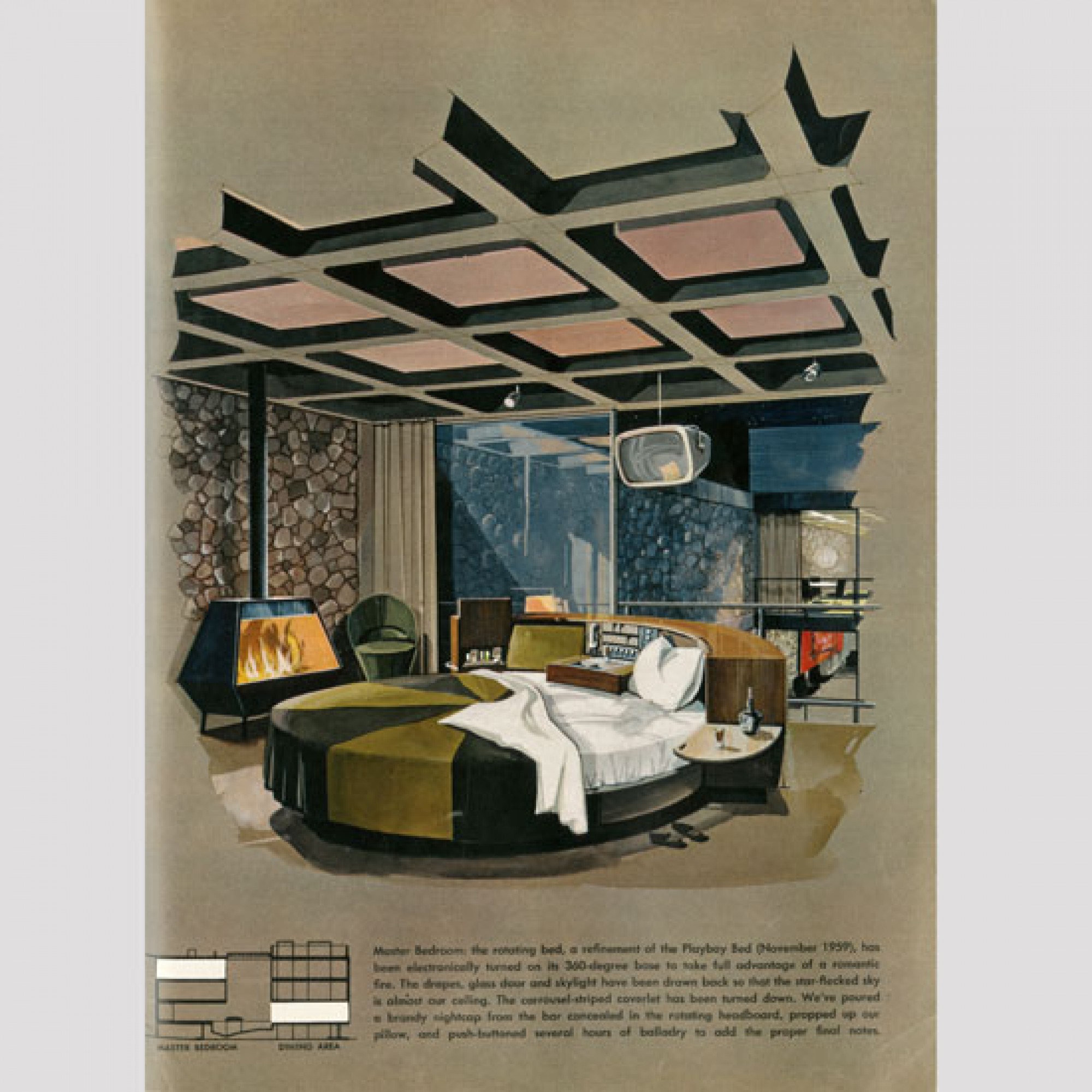 Master Bedroom im Playboy Townhouse. (Playboy Enterprises International, Inc.)