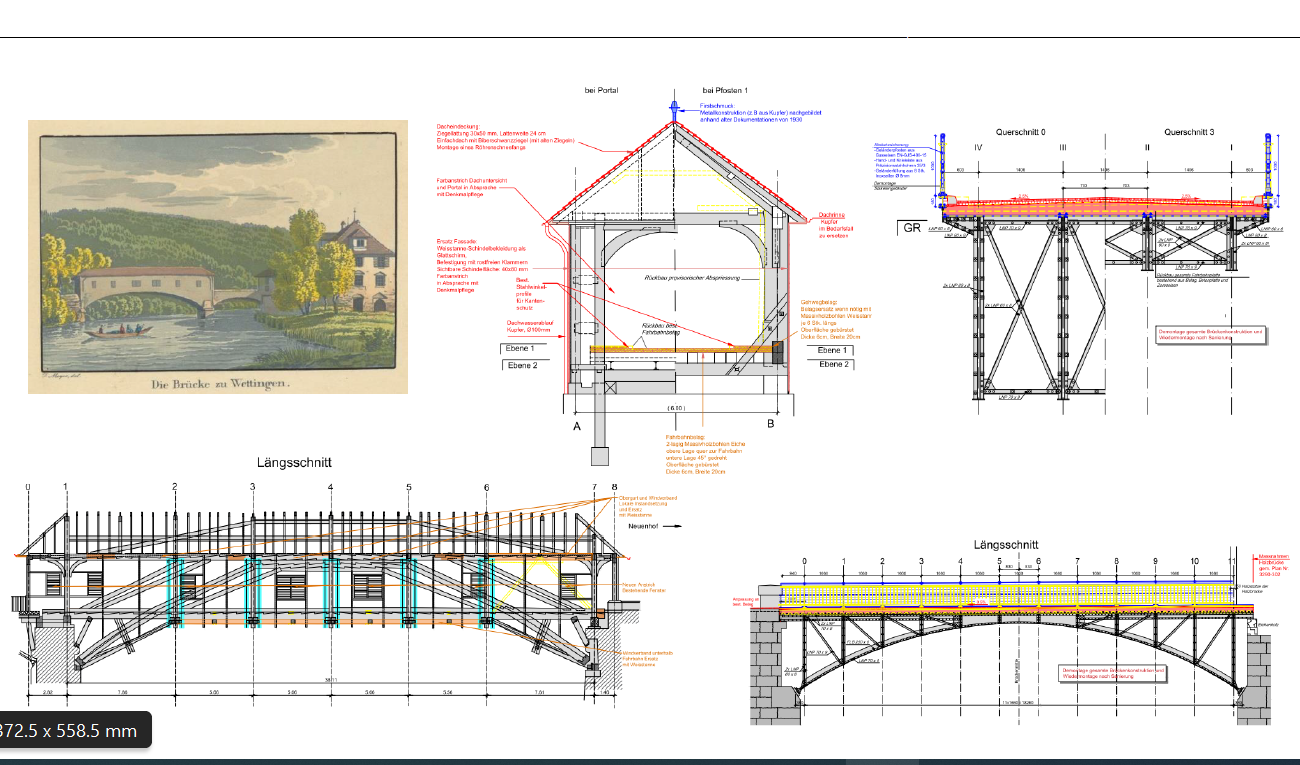 Eisenbrücke Wettingen Plan