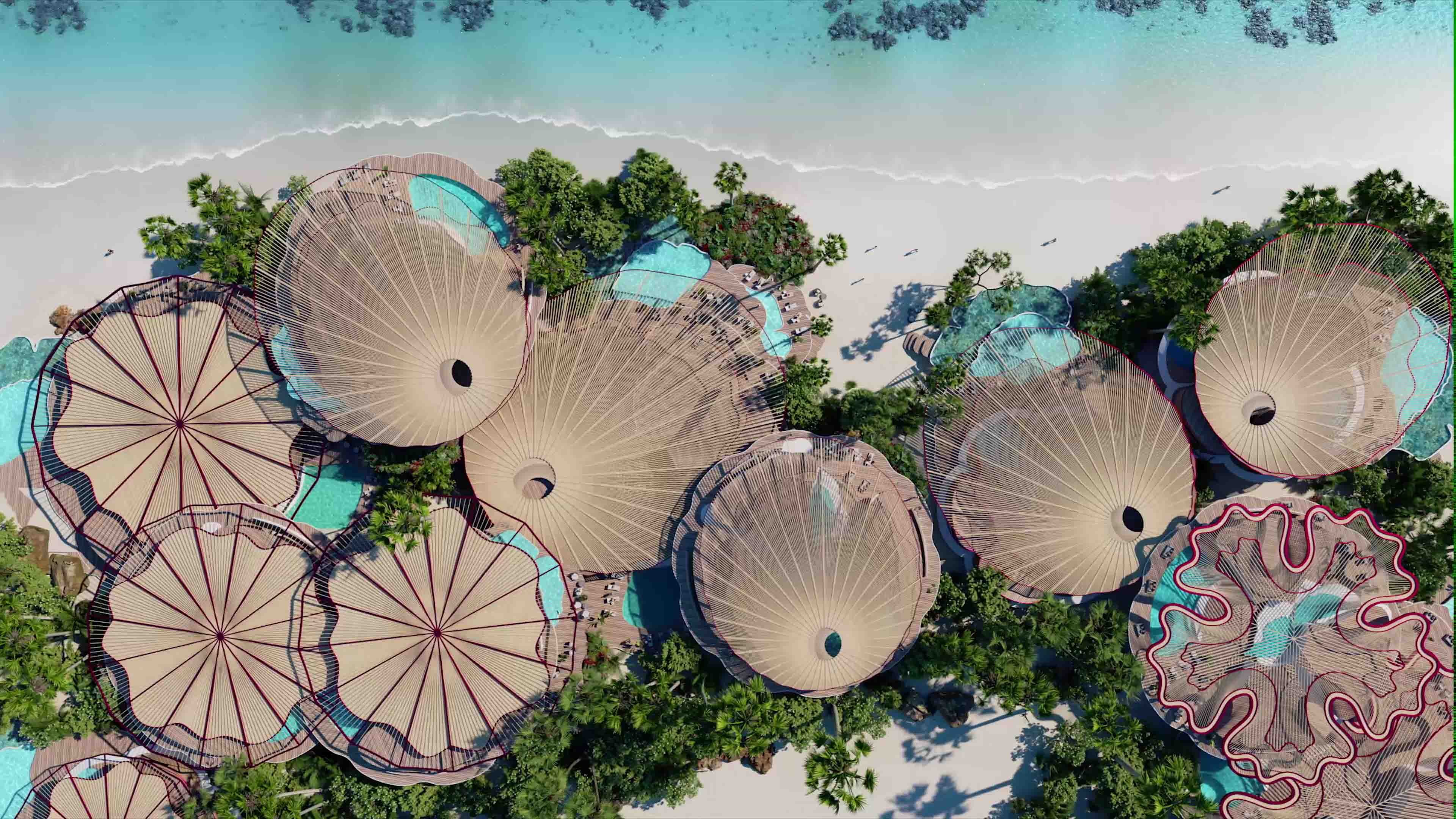 Visualisierung Hotel-Komplex auf Shurayrah Insel