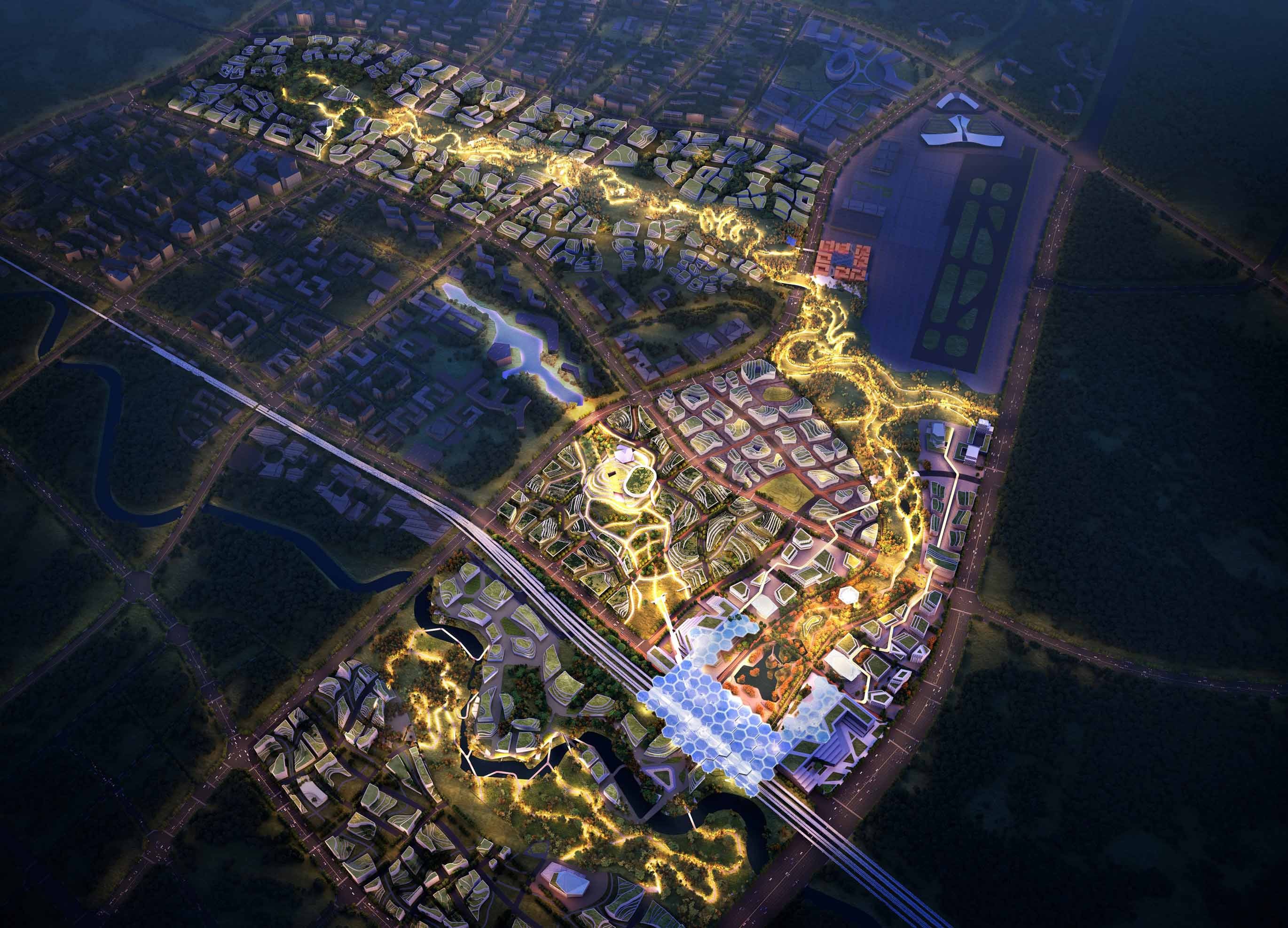 Visualisierung Chengdu Future City Masterplan