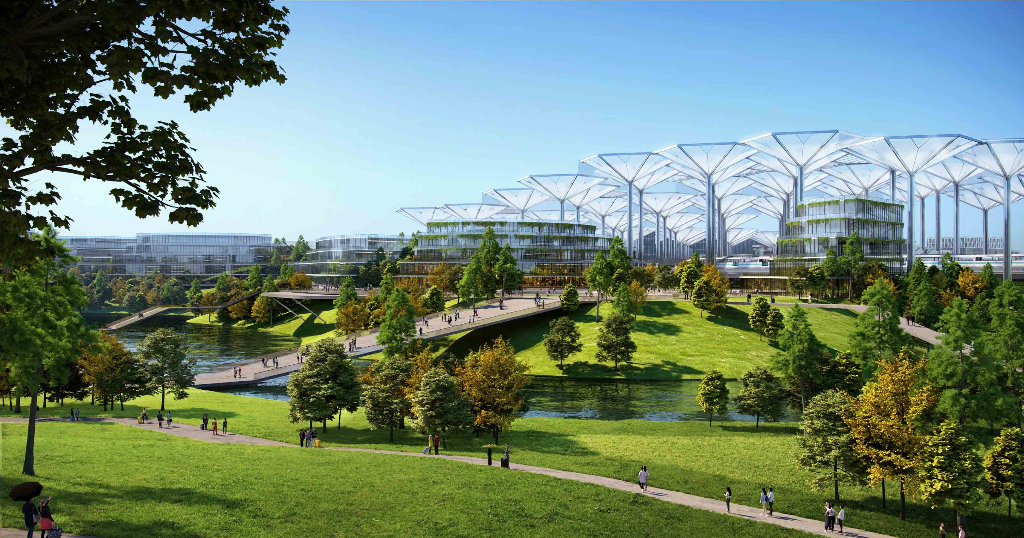 Visualisierung Chengdu Future City Parklandschaft