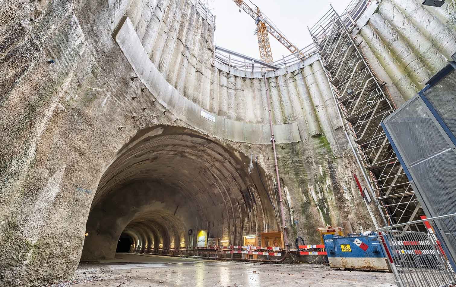 Baustelle Unterführung Mitte Bahnhof Bern