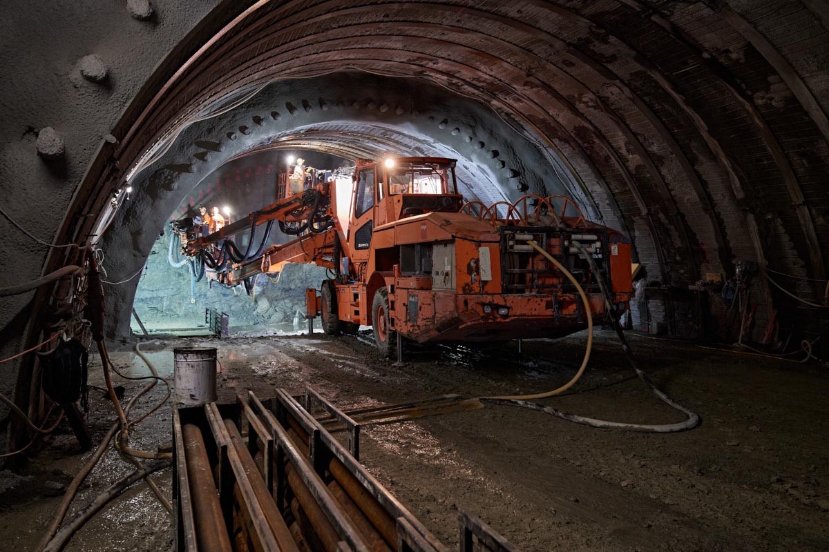 RBS-Tunnelbaustelle Hirschenpark im Januar 2021