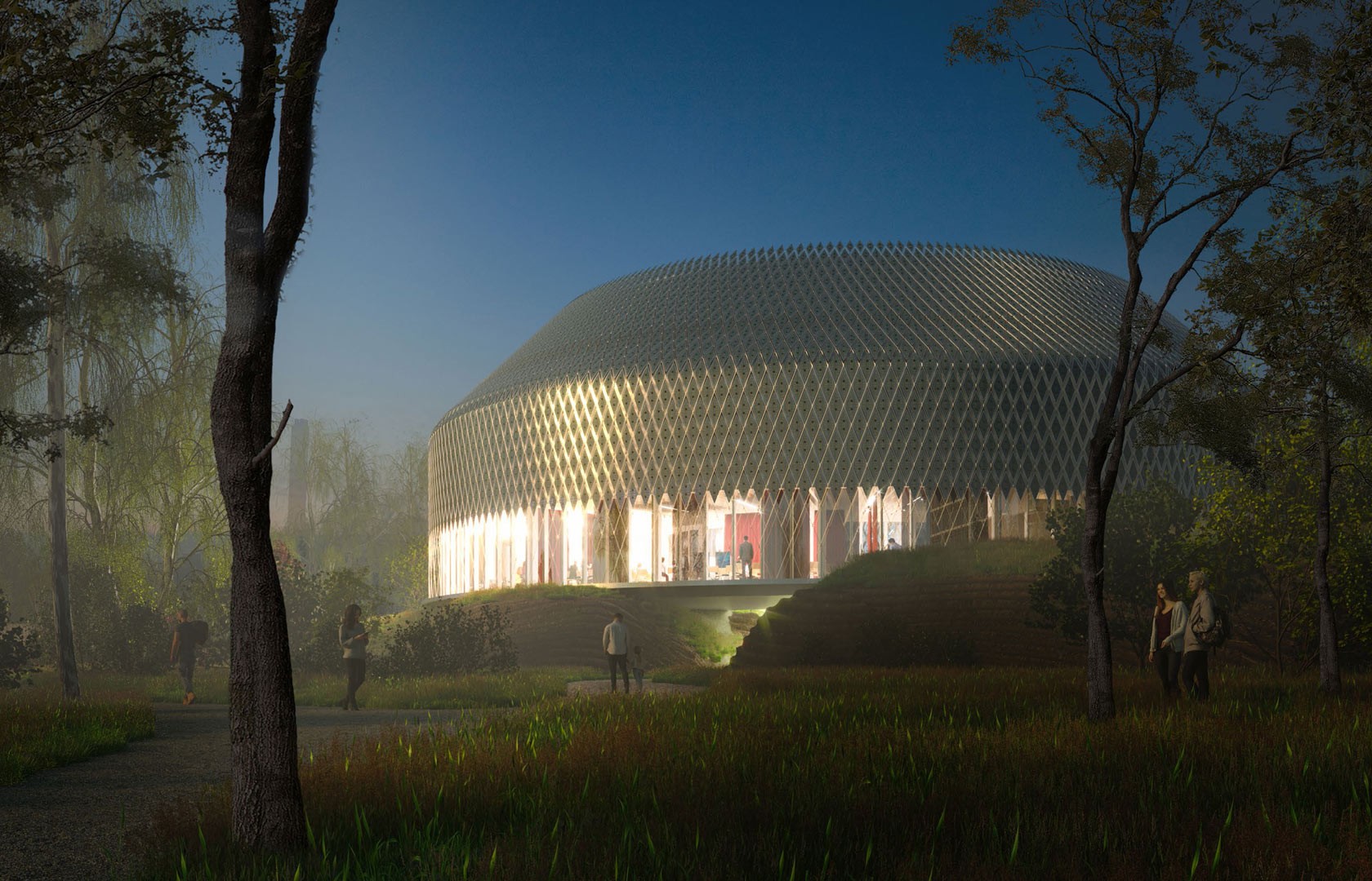 Pavillon auf dem Novartis Campus (Visualisierung)