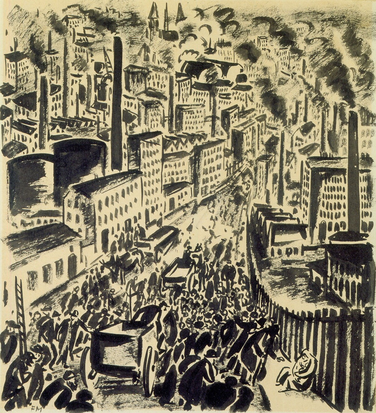 Franz Masereel. Zeichnung.