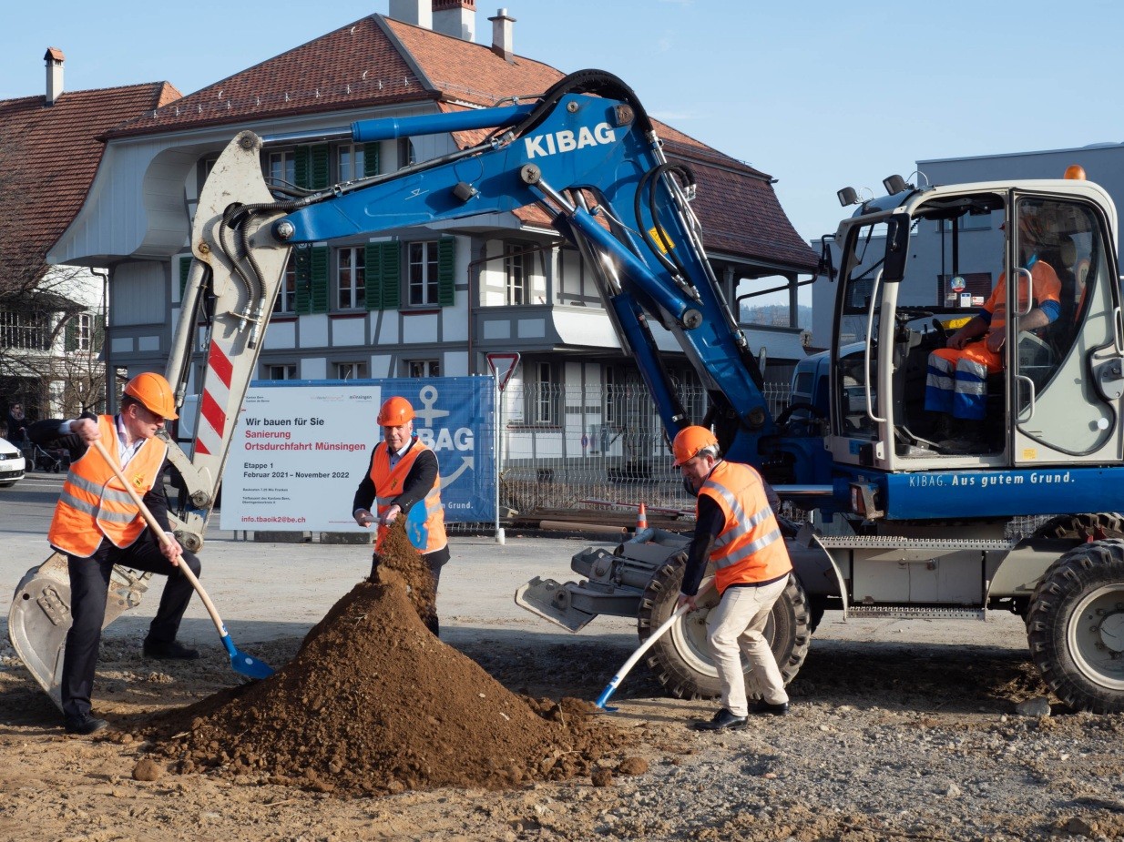 Spatenstich Sanierung Ortsdurchfahrt Münsingen