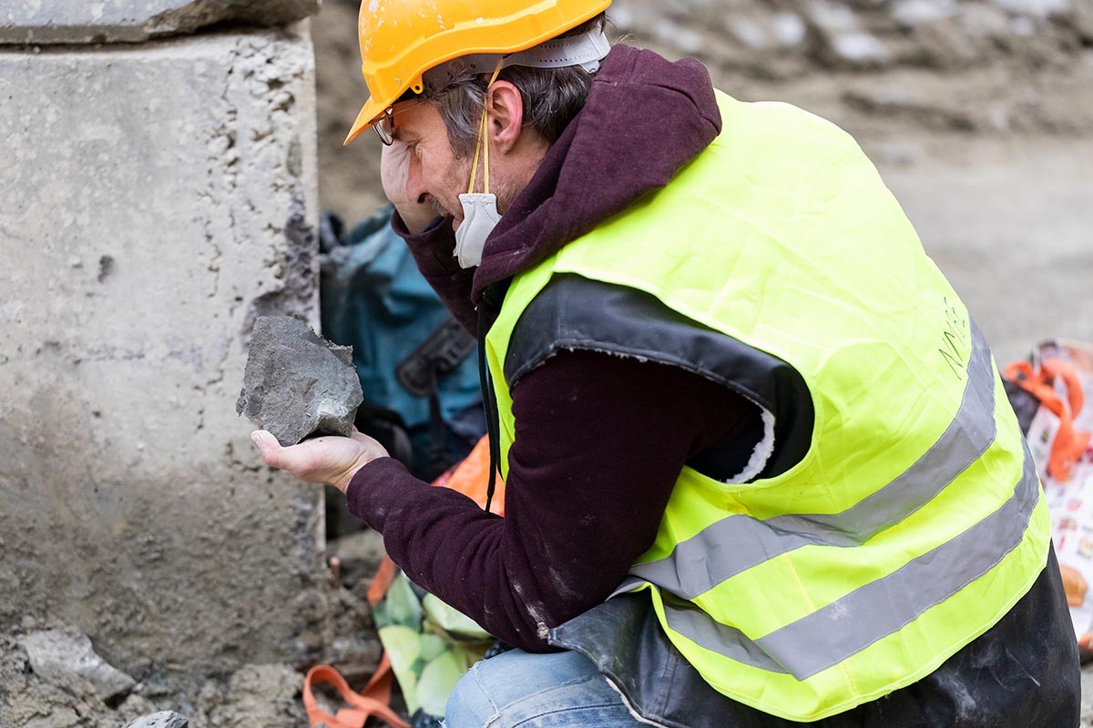 Fossiliensuche auf RBS-Baustelle in Bern