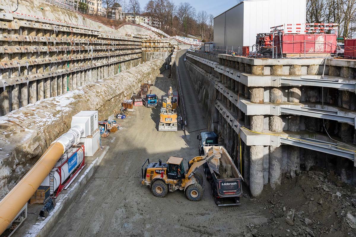 RBS-Baustelle am Bierhügel in Bern