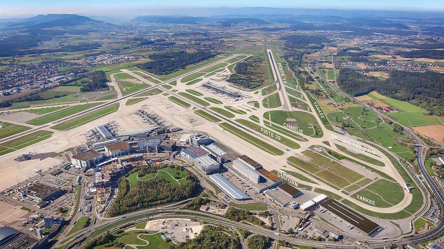 Luftbild Flughafen Zürich