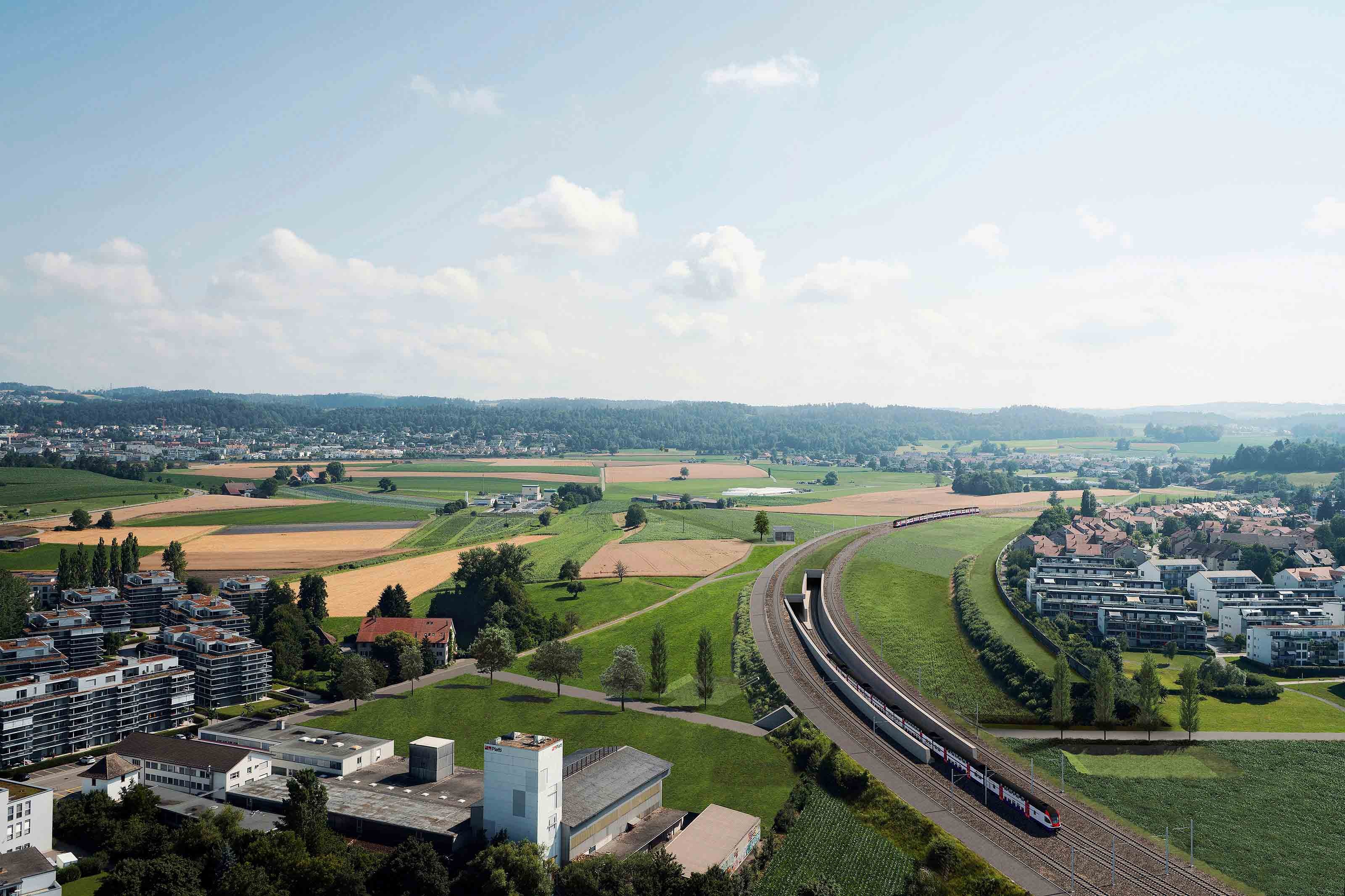 Visualisierung Portale des Brüttenertunnels