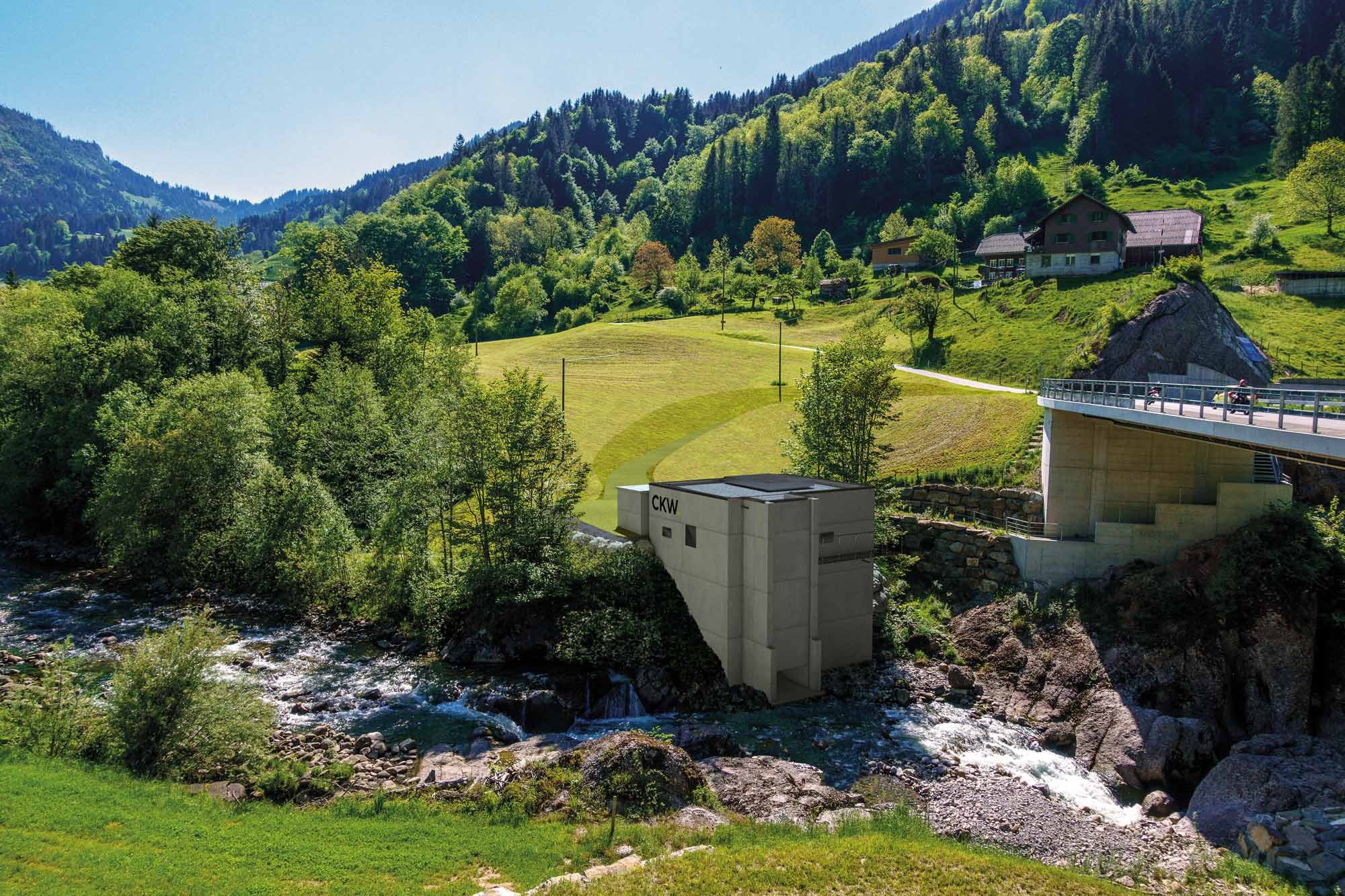 Visualisierung CKW-Kraftwerk in Flühli