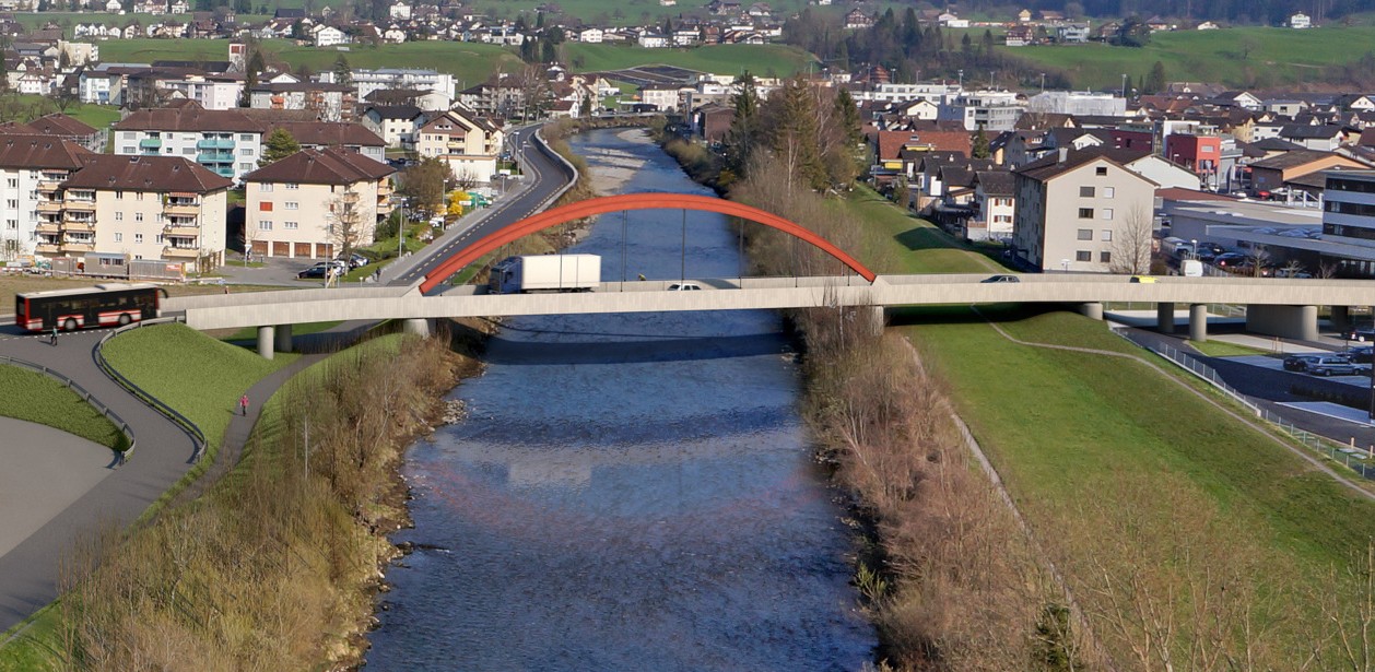 Visualisierung Muotabrücke West in Schwyz