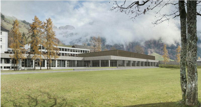 Visualisierung neue Dreifachturnhalle in Engelberg OW