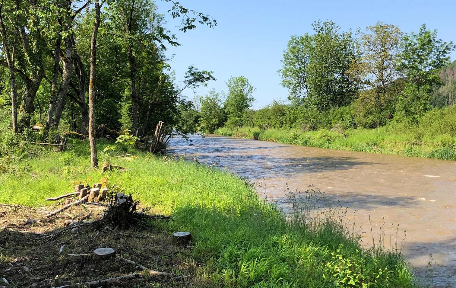 Fluss Wutach im Kanton Schaffhausen