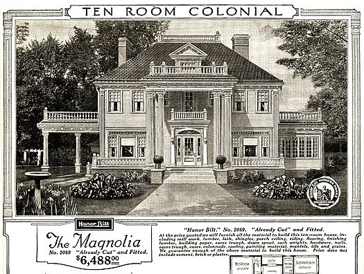 Katalogseite zum Magnolia-Hausmodell von Sears
