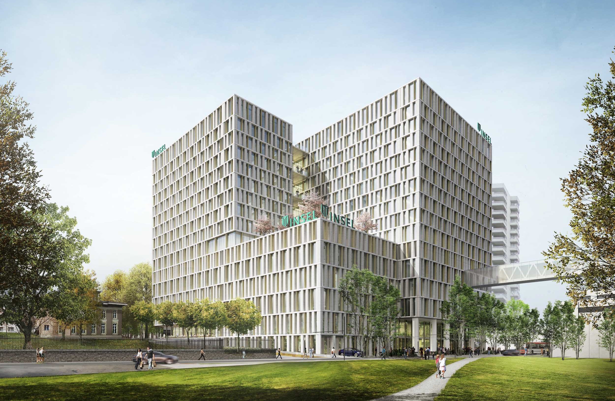 Visualisierung Hauptgebäude Inselspital Bern