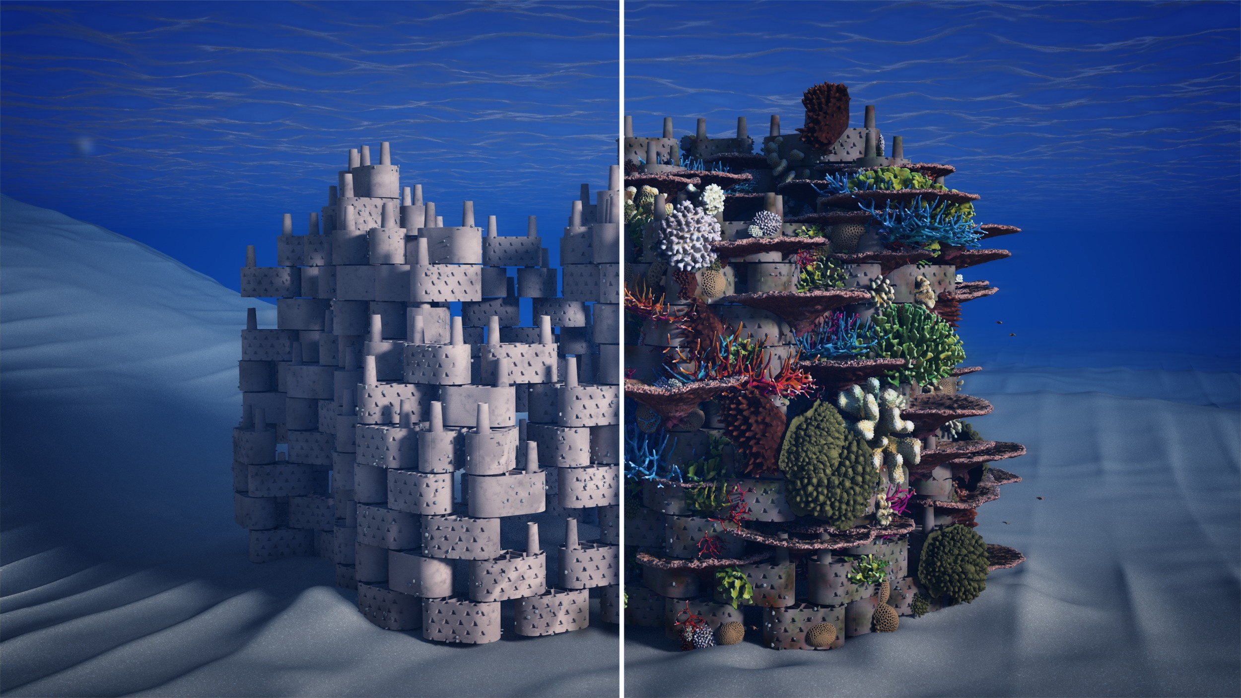 Ton-Häuser 3D-Drucker Korallen