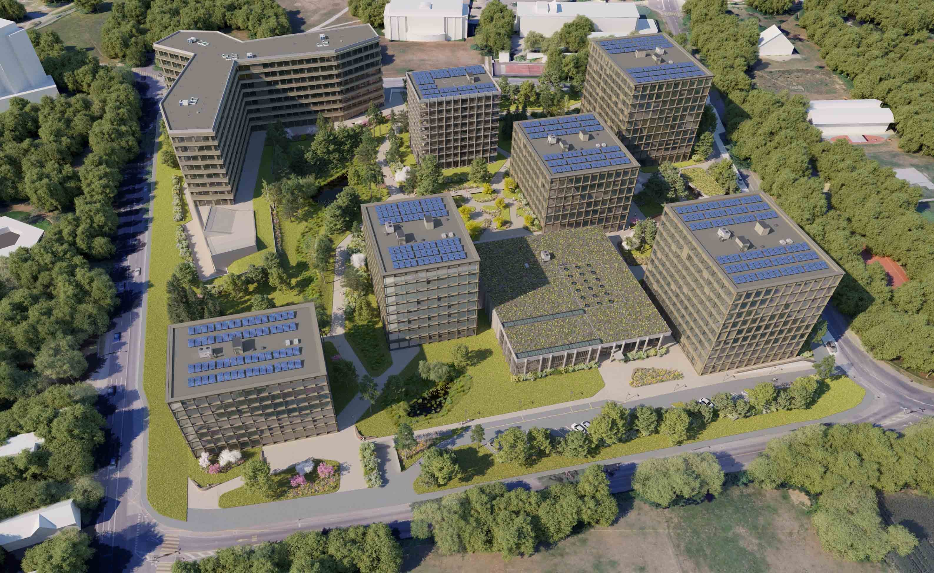 Visualisierung Green Village in Genf von Implenia