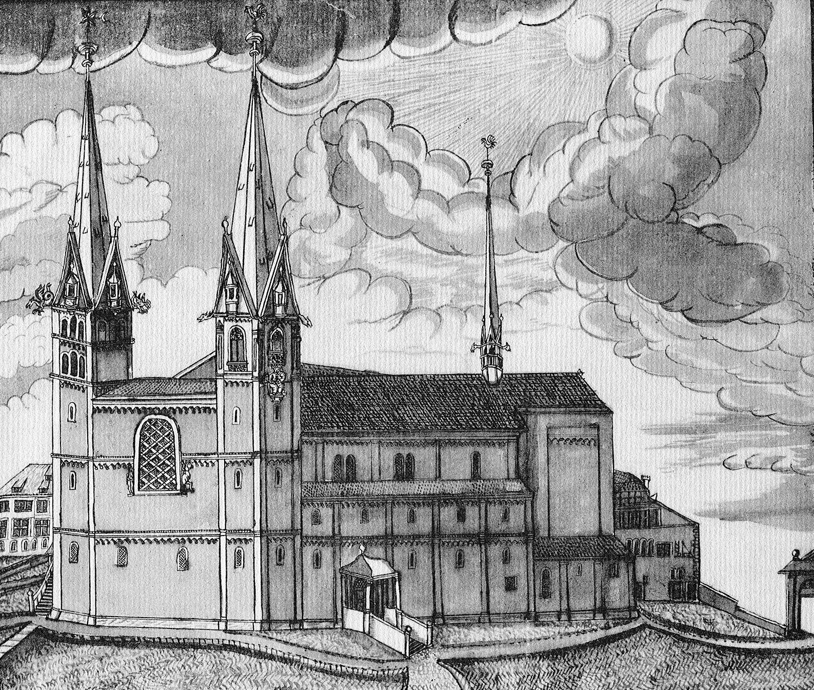 Grossmünster um das Jahr 1700