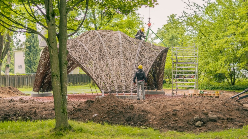 Aufbau des Pavillons