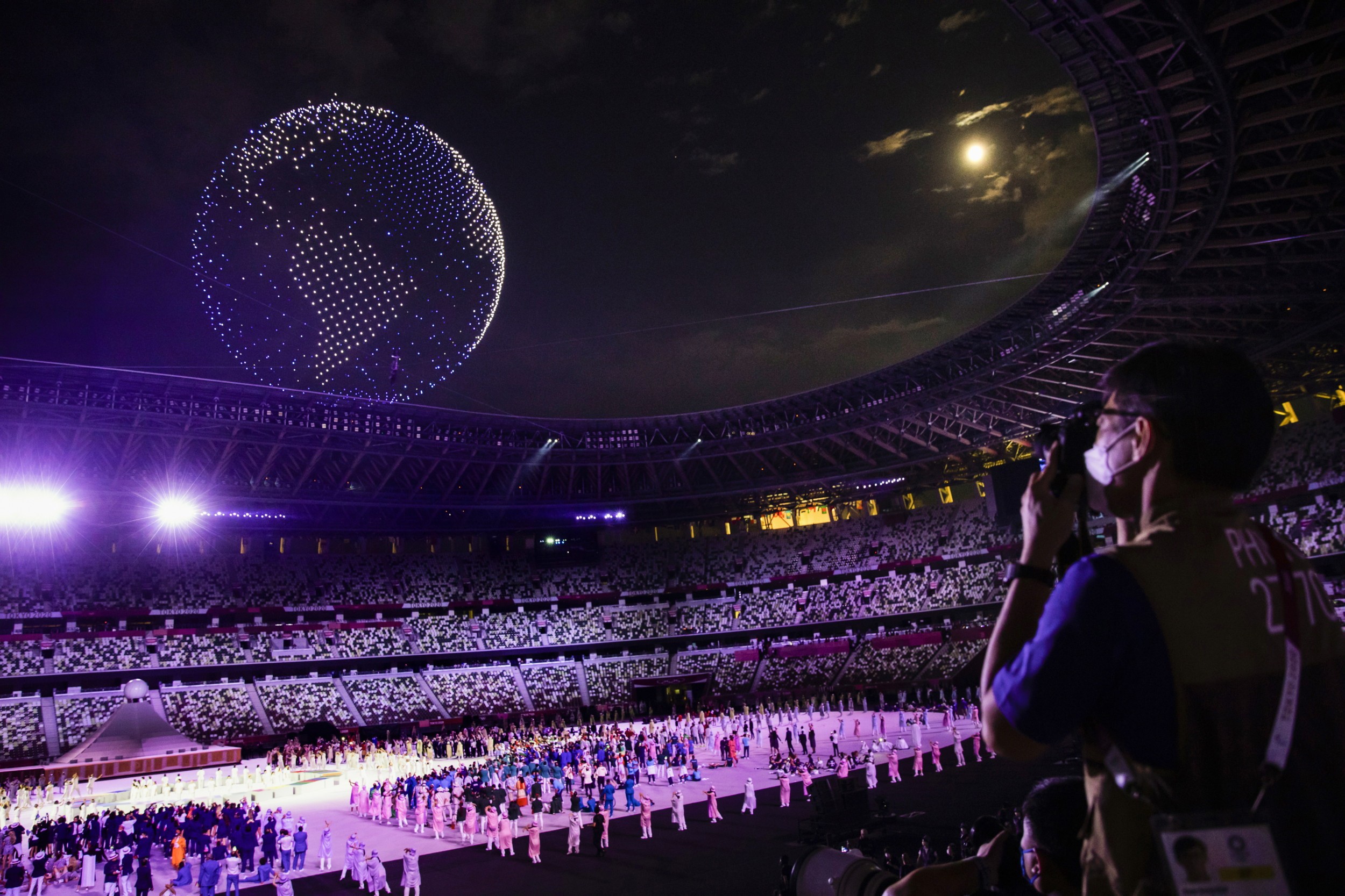 Drohnen Eröffnungsfeier olympische Sommerspiele Tokio