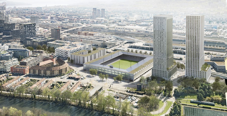 Visualisierung Projekt Ensemble Hardturmstadion Zürich