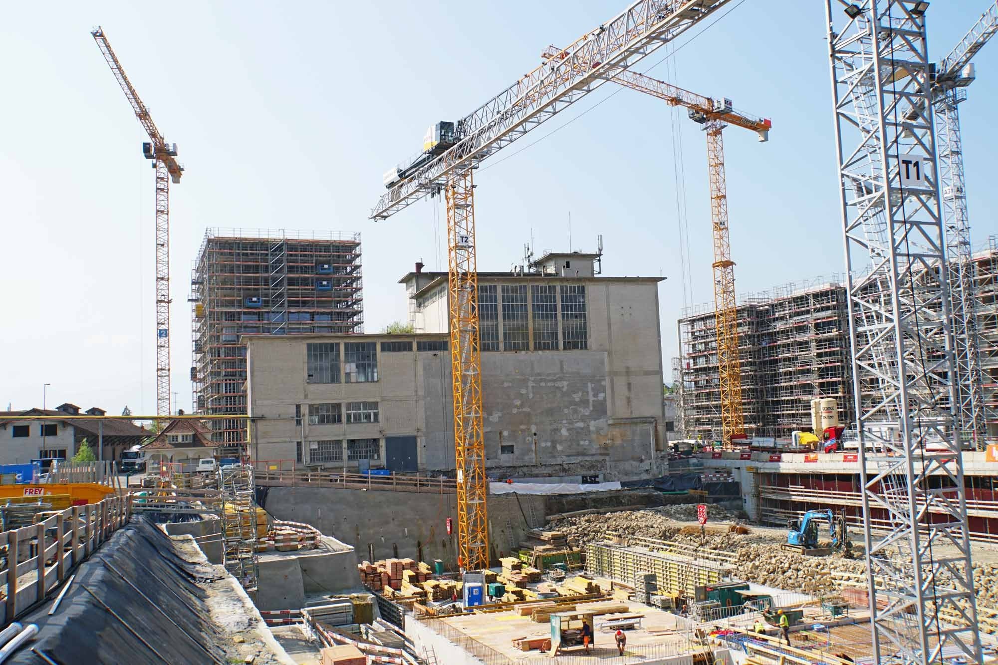 Baustelle auf Papieri-Areal in Cham