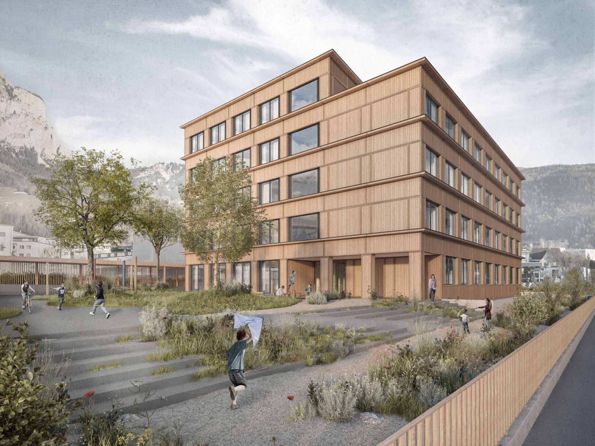 Visualisierung Neubau Heilpädagogisches Zentrum Innerschwyz in Ibach