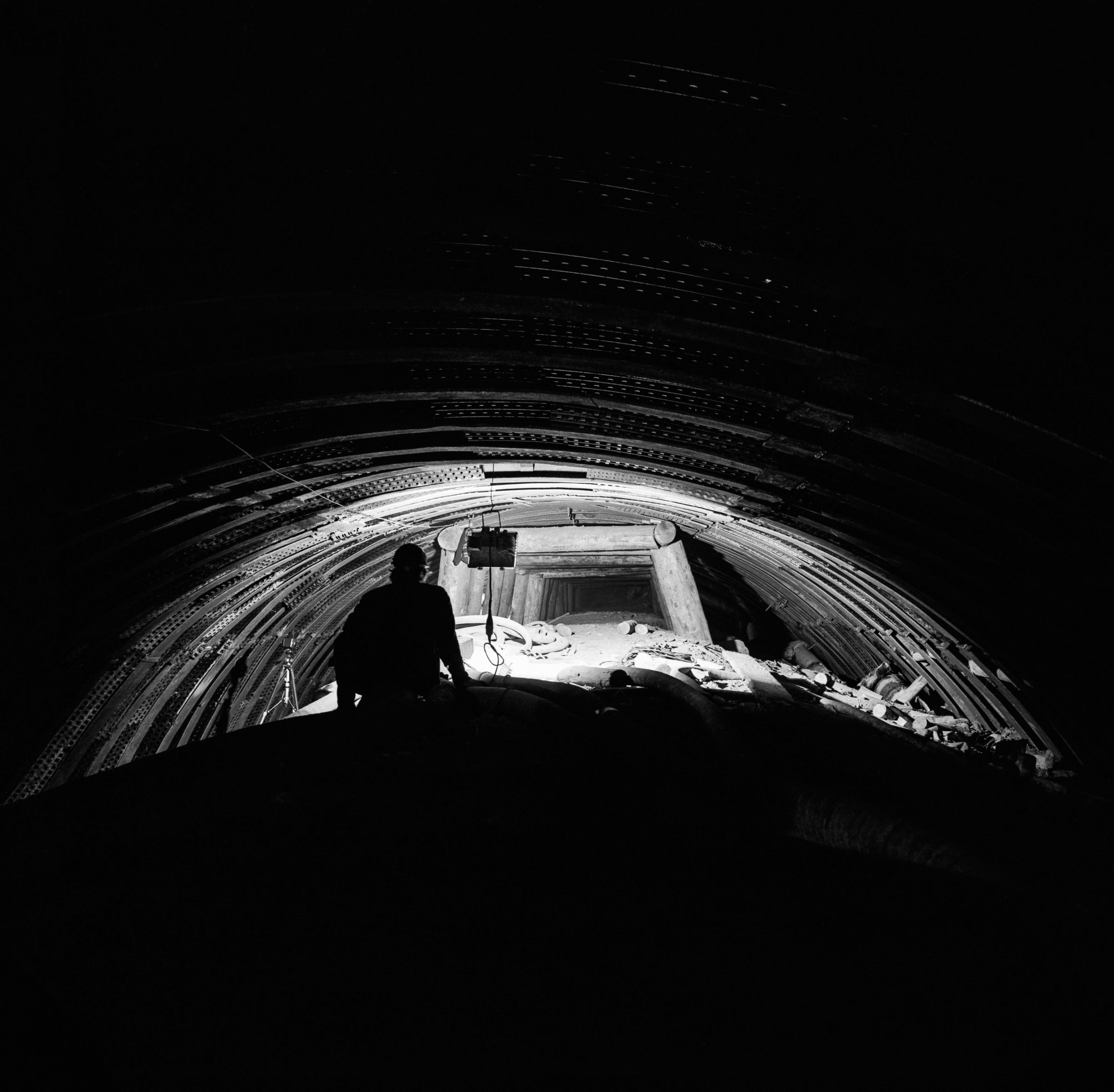 Zwischenangriff im Paragneis Gotthard Strassentunnel