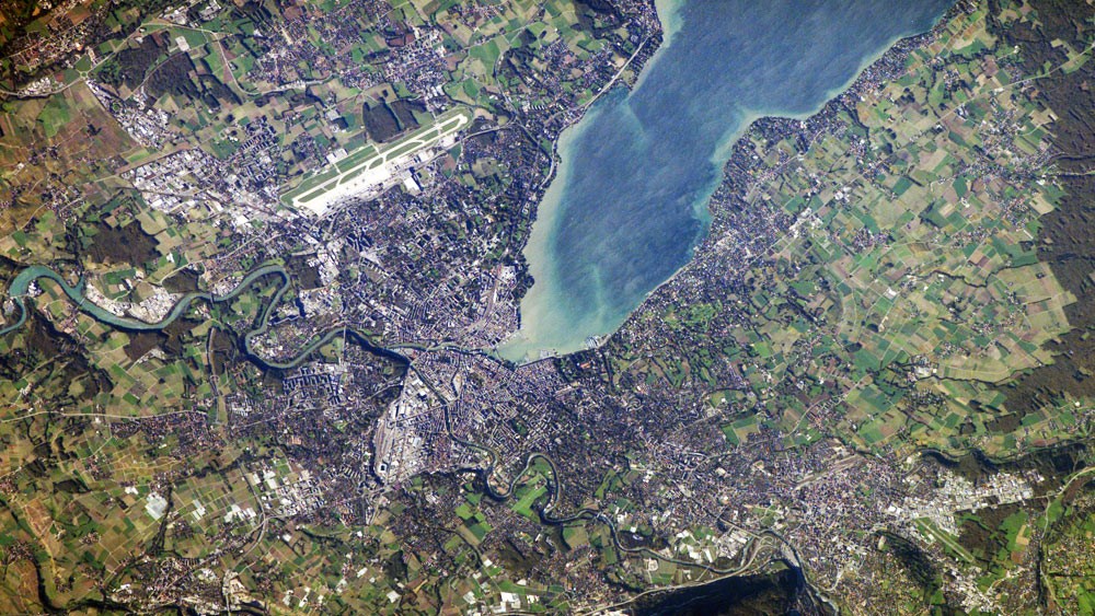 Genfersee aus dem Orbit.